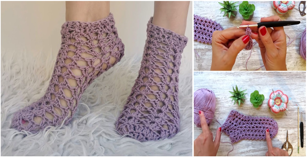 Crochet Summer Socks Making