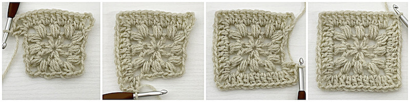 Traveling Afghan Square crochet tutorial row 3