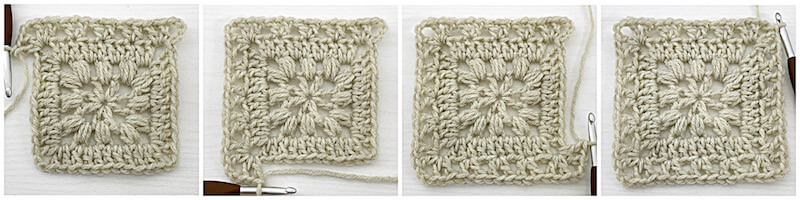 Traveling Afghan Square crochet tutorial row 4