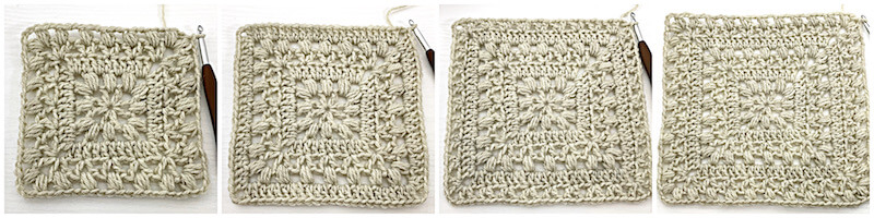 Traveling Afghan Square crochet tutorial row 5 - 8